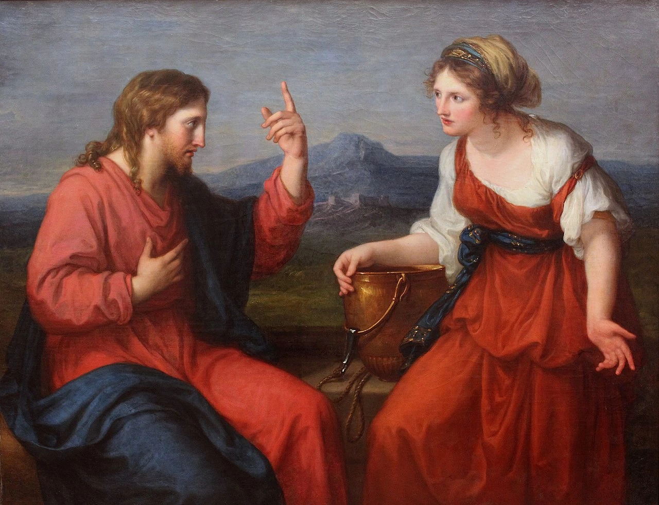 Angelika Kauffmann - Cristo e la Samaritana, Neue Pinakothek, Monaco di Baviera